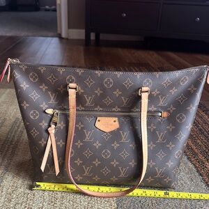 Brown and Tan Monogram Tote Bag